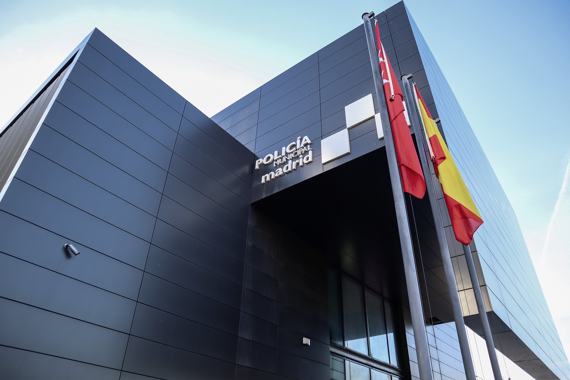 Le commissariat de la Police municipale de Madrid, sur le chemin de la Chopera, en Espagne.