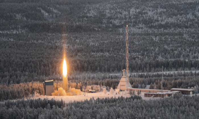 Lancement de la fusée suborbitale Express 3 à partir du centre spatial d'Esrange, en Suède, le 23 novembre 2022. Photo Anne Caroline Desplanques, Le Journal de montréal